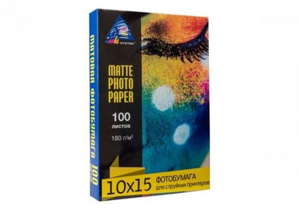 изображение Матовая фотобумага INKSYSTEM 180g, 10x15, 100л. для печати на Epson Expression Home XP-235